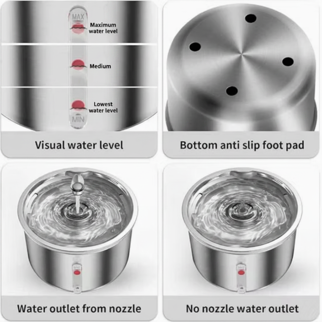 Pet Water Fountain with Triple Filtration